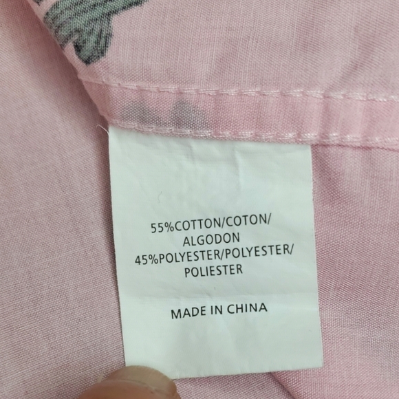 Molokai Surf Co. Light Pink Wild West Short Sleeve Button-down Shirt Size 2XL - Picture 5 of 5